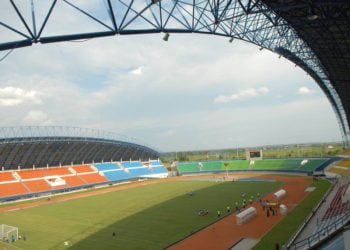 STADION JAKABARING. Suasana Stadion Jakabaring, Palembang. Stadion berkapasitas 40 ribu tempat duduk itu akan menjadi satu stadion untuk menggelar Piala Dunia U-20 2021. (ANTARA/PRASETYO UTOMO)