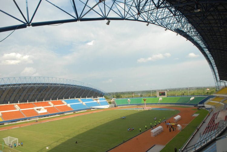 STADION JAKABARING. Suasana Stadion Jakabaring, Palembang. Stadion berkapasitas 40 ribu tempat duduk itu akan menjadi satu stadion untuk menggelar Piala Dunia U-20 2021. (ANTARA/PRASETYO UTOMO)