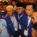 KETUA UMUM PAN. Ketua Umum PAN terpilih periode 2020—2025 Zulkifli Hasan (tengah) bersama tokoh senior PAN Hatta Rajasa dan Sutrisno Bachir berfoto bersama usai perhitungan suara saat Kongres V PAN di Kendari, Sulawesi Tenggara, Selasa (11/2).