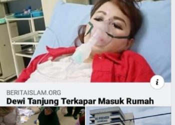 Tangkapan layar pemberitaan palsu dari media sosial Medcom.id