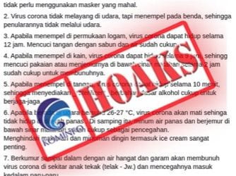 Warga Terus Diimbau Bijak Sikapi Informasi Hoaks Corona