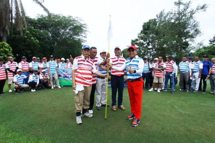 PT Bukit Asam sukses menggelar turnamen golf di Padang Golf Sukarame, Bandar Lampung, Sabtu (7/3).(DOK PT BA)
