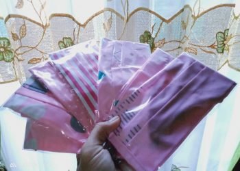Masker kain produksi penjahit pakaian. (DOK.LAMPUNG POST)