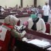 Wakil Gubernur Lampung Chusnunia saat mengikuti donor darah oleh PMI, Rabu, 10 Juni 2020.