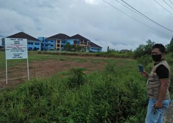 LAHAN DISOAL. Lahan di kompleks pemkan Mesuji disoal warga. LAMPUNG POST/RIDWAN ANAS