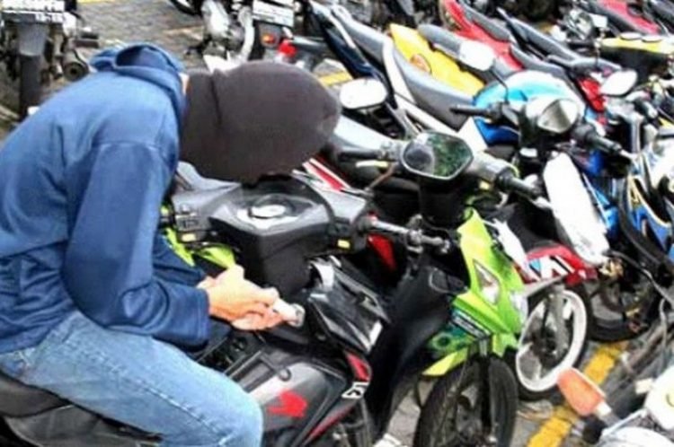 Ilustrasi pencurian motor. (DOK)