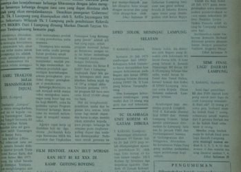 ARSIP LAMPUNG POST, RABU 30 JULI 1975