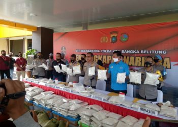 Polres Lamsel Gagalkan Penyelundupan 93 Kg Sabu