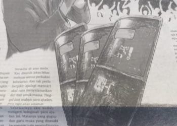 Ilustrasi cerpen Hati-Hati di Sini Banyak Orang Gila. (LAMPUNG POST/SUGENG RIYADI)