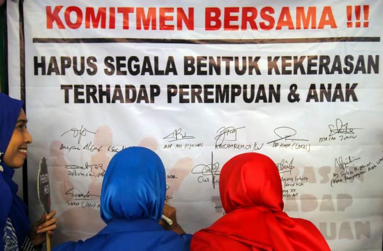 Dukungan hentikan kekerasan terhadap perempuan dan anak. (Foto:Ilustrasi/MI)