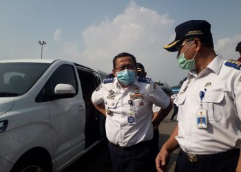 Direktur Jenderal Perhubungan Darat, Budi Setiyadi mrngunjungi Terminal Induk Tipe A Rajabasa, Bandar Lampung membahas perbaikan aspek sarana dan prasarana.  ANTARA/ DAMIRI