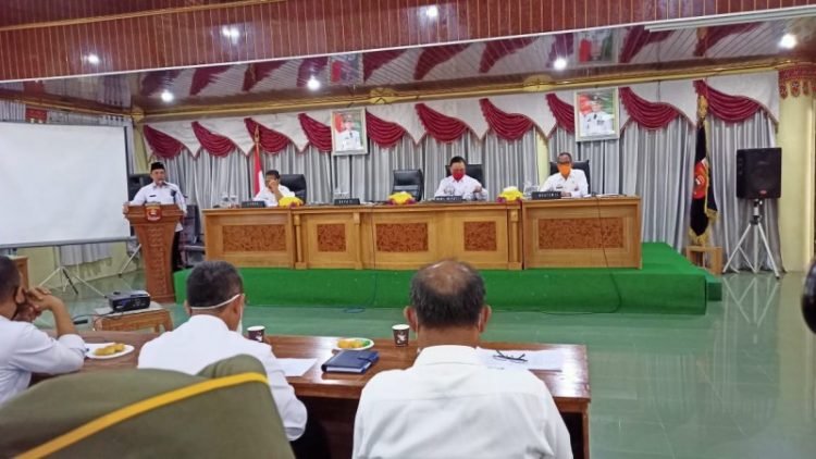 Rakor POP Triwulan I dan II Pemkab Lambar. Eliyah