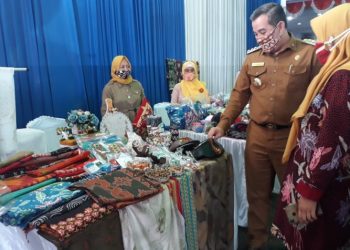 Pemeran UMKM di perayaan HUT ke-46 Lampung Post. LAMPUNG POST