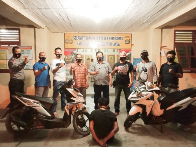 Pencuri Motor Tabrak Pikap Saat Kabur