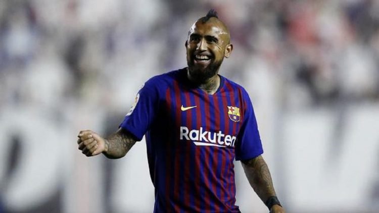Gelandang Barcelona, Arturo Vidal(AFP/Benjamin Cremel)