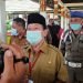 Gerakan kampanye memakai masker oleh Wali Kota Bandar Lampung Herman HN. (ANTARA)