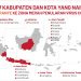Grafis Daftar 17 kabupaten/kota yang kini berstatus zona merah per 17 November 2020.