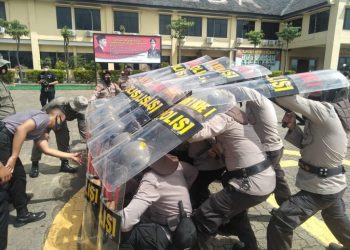 Brimob Lampung Gelar Latihan Dalmas