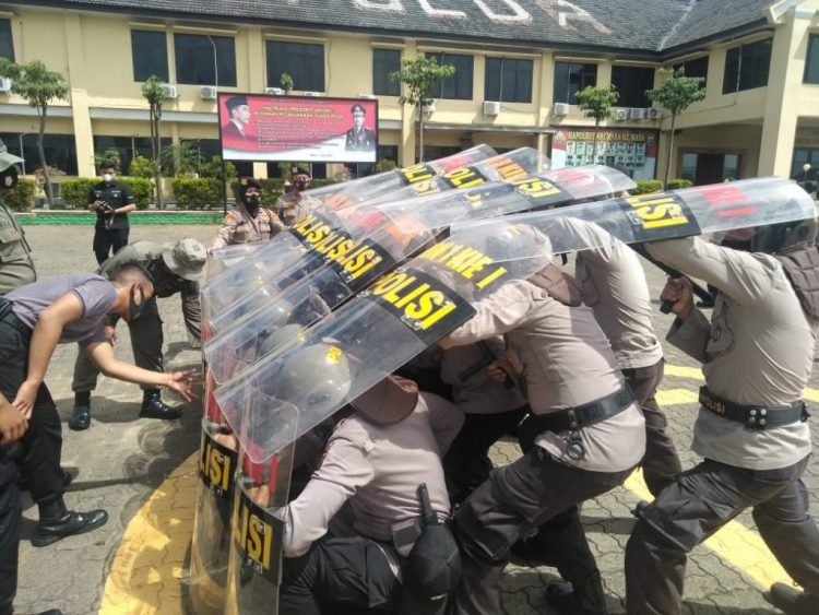 Brimob Lampung Gelar Latihan Dalmas