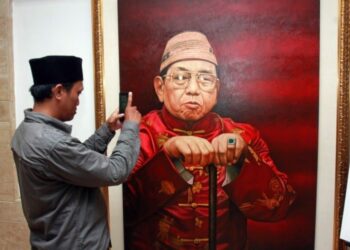 Lukisan Gus Dur. Foto: MI/Bary