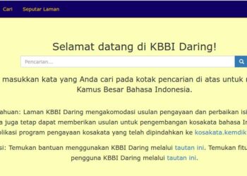 KBBI Daring Diakses 100 Juta Pengunjung