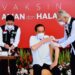Presiden Jokowi siap-siap disuntik vaksin covid-19 untuk pertama kali. Foto-foto: Twitter @setkabgoid