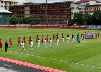 SIMULASI. Suasana simulasi penerapan protokol kesehatan pencegahan covid-19 saat pertandingan liga di Stadion Perguruan Tinggi Ilmu Kepolisian Jakarta, Minggu (7/2). Kegiatan itu didokumentasikan dalam bentuk video yang akan diberikan ke Polri dan klub-klub peserta Liga 1 dan Liga 2 Indonesia.
ANTARA/HO/LIB