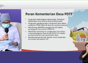 Plt Direktur Jenderal Pembangunan Desa dan Perdesaan Kemendes PDT Rosyidah Rachmawati dalam talkshow secara virtual, Senin (22/2/2021).