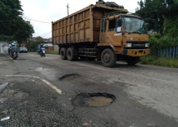 Kondisi di Jalan Tirtayasa, Kecamatan Sukabumi, Bandar Lampung. (Dok. Lampost.co)