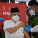 Wapres Ma'ruf Amin disuntik vaksin Covid-19 dosis kedua di Jakarta, Rabu, 17 Maret 2021. (Foto: BPMI Setwapres)