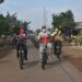 Wakil Bupati Lamtim Azwar Hadi saat bersepeda bersama komunitas Gowes, Minggu (11/4).