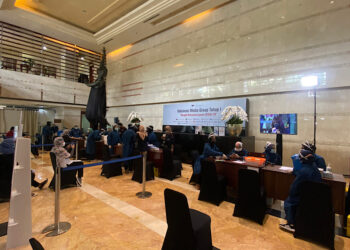 Vaksin untuk Indonesia, program Vaksinasi Gotong Royong yang digelar Media Group untuk 1.000 karyawan. (Medcom.id/Theofilus Ifan Sucipto)