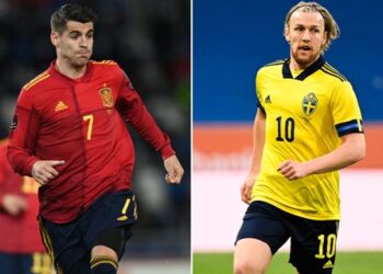 TIMNAS Spanyol akan berhadapan dengan Timnas Swedia di matchday 1 Grup E Euro 2020, Selasa (15/6). (AFP)