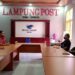 Ketua PSMTI Lampung Christian Chandra saat mengunjungi kantor Lampung Post, Kamis (12/8).
