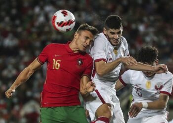 Suasana laga Portugal vs Qatar.
(AFP/CARLOS COSTA)