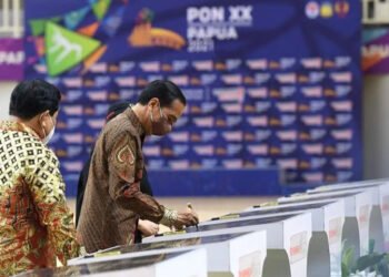 Presiden Joko Widodo meresmikan tujuh arena pertandingan yang akan digunakan dalam perhelatan PON XX Papua Tahun 2021. (Foto: BPMI)