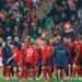 Para pemain Swiss merayakan kemenangan atas Bulgaria yang mengantarkan mereka meraih tiket ke Piala Dunia 2022.AFP/STEFAN WERMUTH