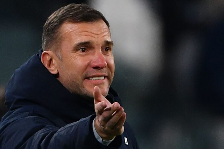 Pelatih Genoa, Andriy Shevchenko
AFP/ISABELLA BONOTTO