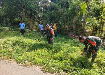 Babinsa Ajak Masyarakat Gotong-royong