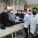 PENGEMBALIAN BERKAS. Anggota Komisi I DPRD Bandar Lampung Isfansa Mahani saat mengembalikan berkas pencalonannya sebagai ketua BPC Hipmi Bandar Lampung kepada SC dan OC Muscab VII Hipmi Bandar Lampung, Selasa (1/3). LAMPUNG POST/UMAR ROBBANI