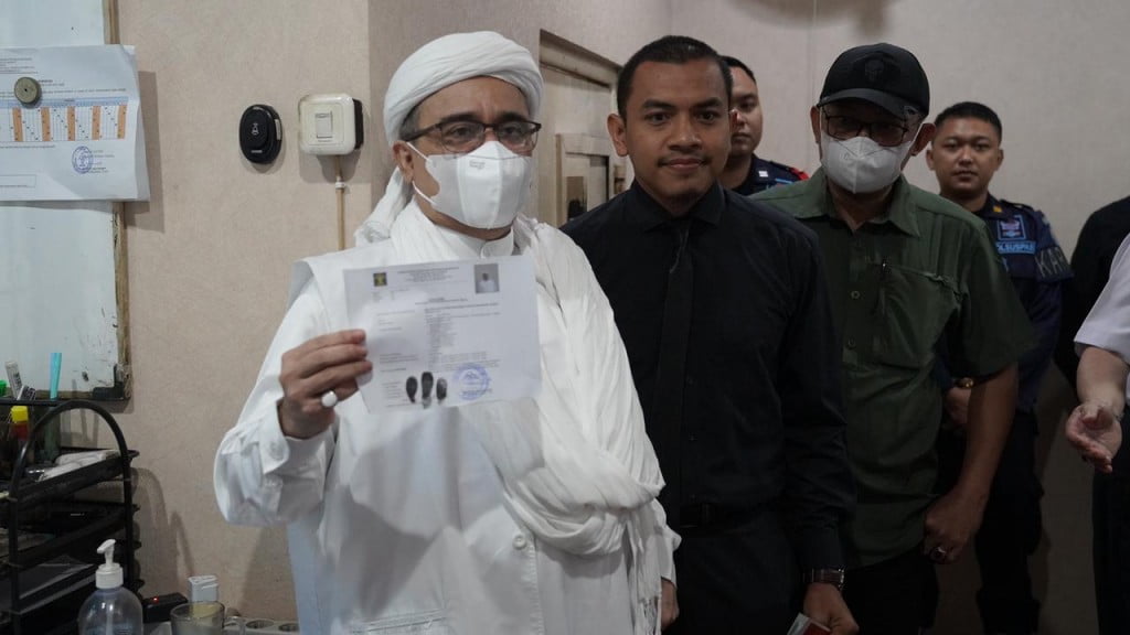Rizieq Shihab bebas bersyarat pada Rabu, 20 Juli 2022. (Ditjen PAS Kemenkumham)