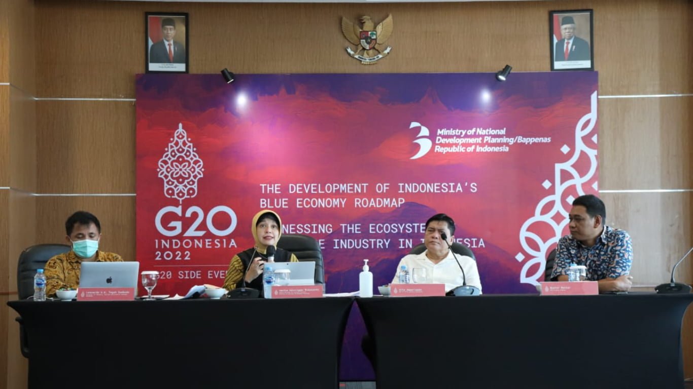 Kementerian PPN/Bappenas akan menyelenggarakan G20 Development Ministerial Meeting (DMM) 2022 Side Event yang bertajuk “The Development of Indonesia's Blue Economy Roadmap” di Belitung, pada 7-8 September 2022. Dok Bapenas