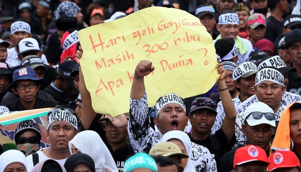 Ilustrasi demonstrasi. MI/RAMDANI