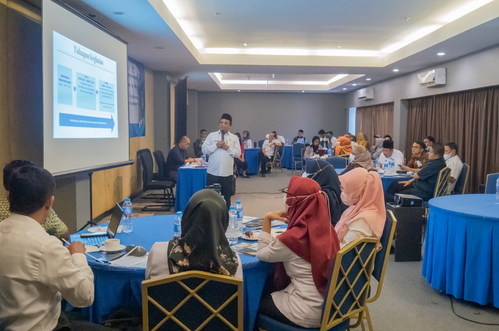 Workshop Diseminasi Kampung Hijau “Kolaborasi Multipihak Dalam Pengelolaan Sanitasi Aman Untuk Mewujudkan Lingkungan Sehat dan Berkelanjutan” yang diselenggarakan di Hotel Yunna (9/11), Bandar Lampung. DOK SNV