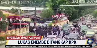 Penangkapan Lukas Enembe. (MI)