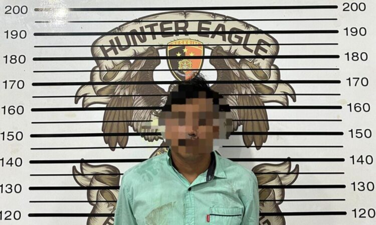 10 MINIMARKET. Satreskrim Polresta Bandar Lampung menangkap Royek alias RY (34), Selasa (25/6). Royek ditangkap lantaran membobol dan menjarah 10 minimarket. (Dok. Satreskrim Polresta Bandar Lampung)