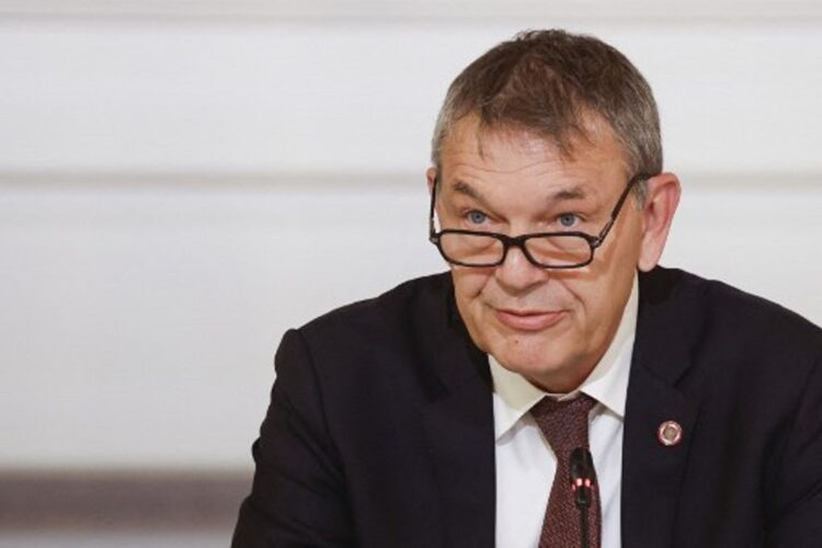 Commissioner general of UNRWA Philippe Lazzarini speaks during an international humanitary conference for civilians in Gaza, at the Elysee Presidential Palace, in Paris, on November 9, 2023. Thousands of civilians, both Palestinians and Israelis, have died since October 7, 2023, after Palestinian Hamas militants based in the Gaza Strip entered southern Israel in an unprecedented attack triggering a war declared by Israel on Hamas with retaliatory bombings on Gaza. (Photo by Ludovic MARIN / POOL / AFP)