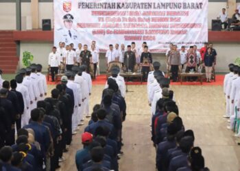 Pelantikan peratin dan LHP di Lambar