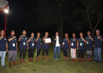 PTPN I bersama PTPN IV Regional 7 mengukuhkan 46 karyawan pimpinan hasil rekrutmen 2023 di Kebun Way Lima, Sabtu malam, 27 Juli 2024. Pengukuhan itu dalam kemasan Planters Boothcamp kepada seluruh peserta. Dok PTPN