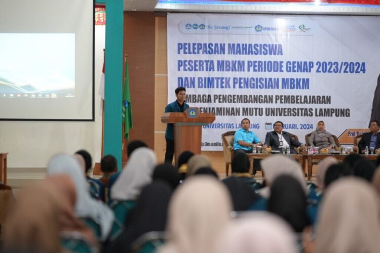 Pelepasan program Merdeka Belajar Kampus Merdeka di Unila. (Dok. Unila)